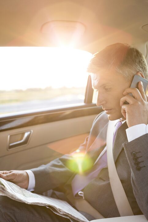 executive on phone
